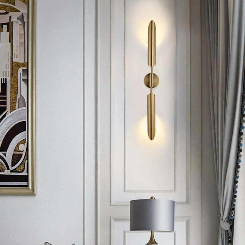 Phira Luxury Double-Head Gold Scabbard Wall Lamp