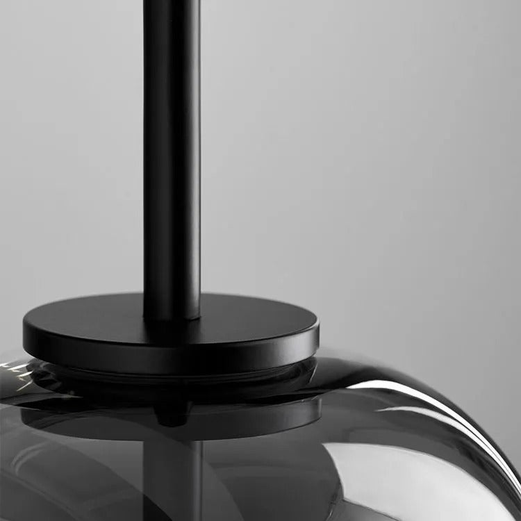 June Minimalist Pendant Light Glass Smoke Gray