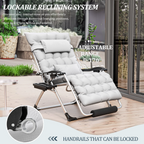 Reclining Outdoor Chair for Seniors – Adjustable Folding Lounger, Holds 500 LB