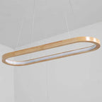 Veon Contemporary Oval Wooden Pendant Light