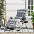 Reclining Outdoor Chair for Seniors – Adjustable Folding Lounger, Holds 500 LB