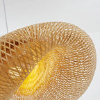 Rinwa Natural Pendant Light for Dining Room/Kitchen Island, Bamboo