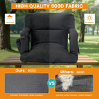 Stadium Seat with Heat & Back Support – Portable Padded Bleacher Cushion Chair