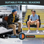 Stadium Seat with Heat & Back Support – Portable Padded Bleacher Cushion Chair