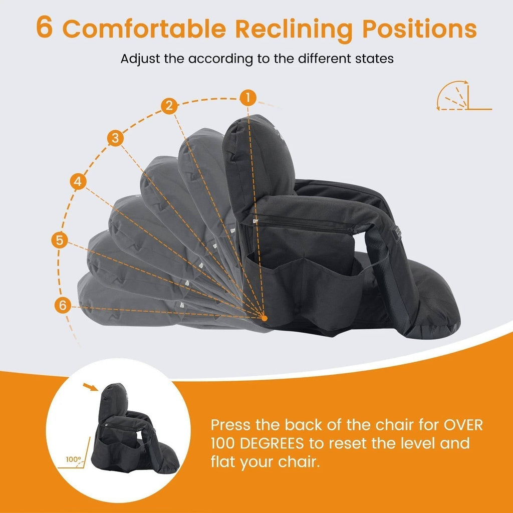 Stadium Seat with Heat & Back Support – Portable Padded Bleacher Cushion Chair