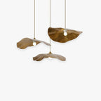 Arisha Natural Lotus Leaf Metal Pendant Light