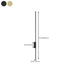 Arisha Modern Linear Metal Wall Lamp for Bedroom, Black & Brass