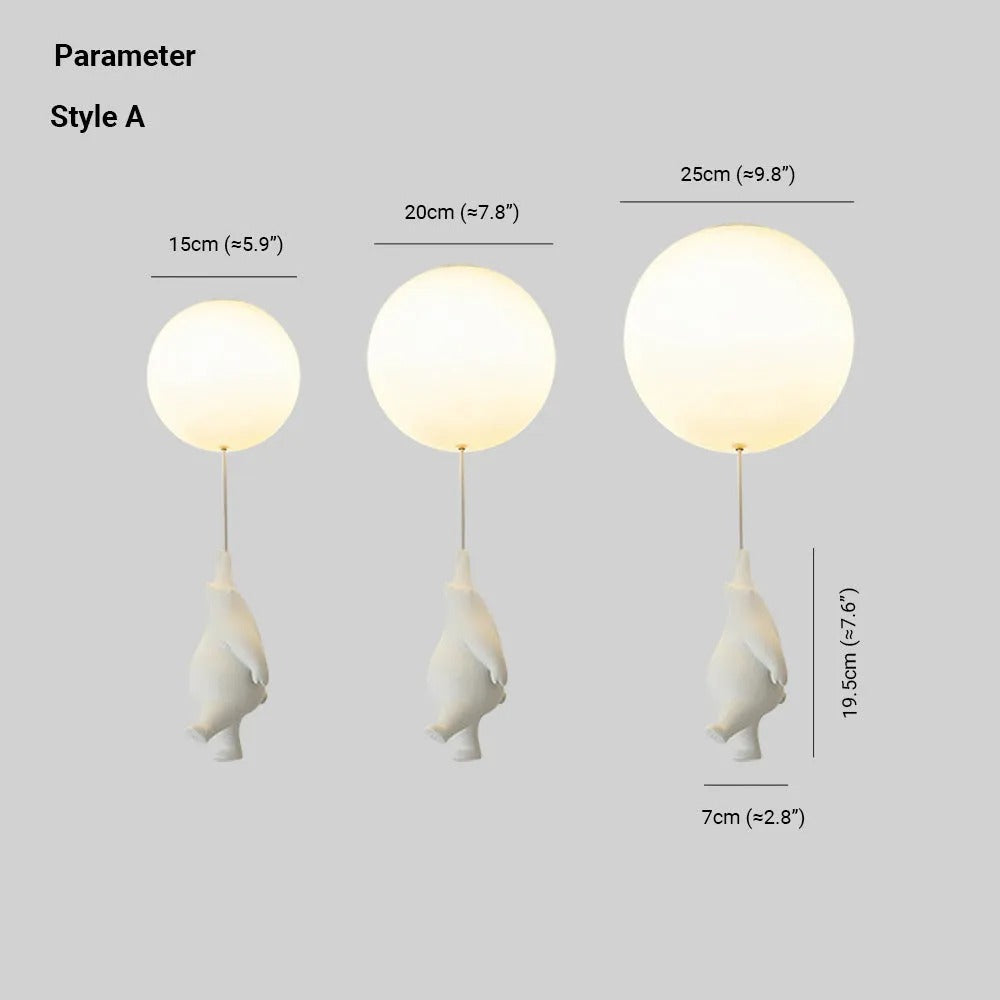 Bear Balloon Ceiling /Pendant Light