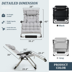 Reclining Outdoor Chair for Seniors – Adjustable Folding Lounger, Holds 500 LB