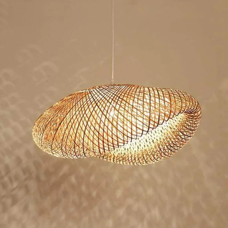 Rinwa Natural Pendant Light for Dining Room/Kitchen Island, Bamboo