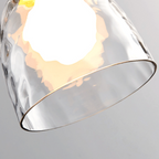 Elegance Glass Lampshade Pendant Light Modern Height Adjustable Dining Room — Small Medium Large