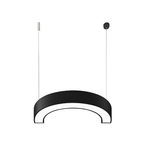 Curved Semi-Circle LED Pendant Light Ultra-Slim Acrylic Commercial Office Gym Shopping Mall — 15 to 47 Inch