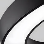 LED Ring Pendant Ceiling Light Circular Metal Acrylic Dimmable Office Living Room — 15 to 47 Inch Sets