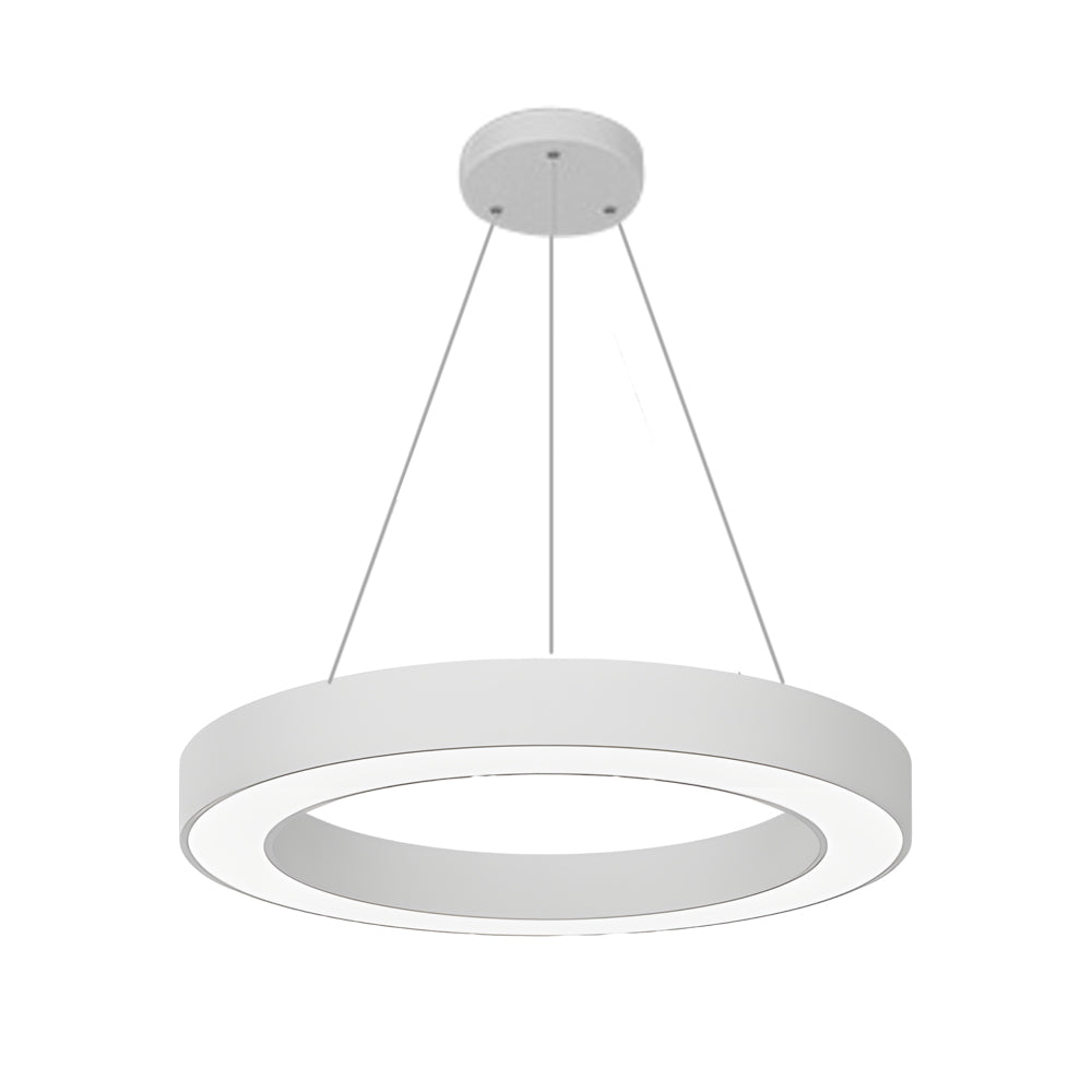 LED Ring Pendant Ceiling Light Circular Metal Acrylic Dimmable Office Living Room — 15 to 47 Inch Sets