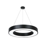 LED Ring Pendant Ceiling Light Circular Metal Acrylic Dimmable Office Living Room — 15 to 47 Inch Sets