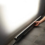 Linear LED Wall Washer Upward Outdoor Aluminum Light Hardwired — 18W 24W Warm Cool White