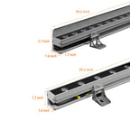 Linear LED Wall Washer Upward Outdoor Aluminum Light Hardwired — 18W 24W Warm Cool White