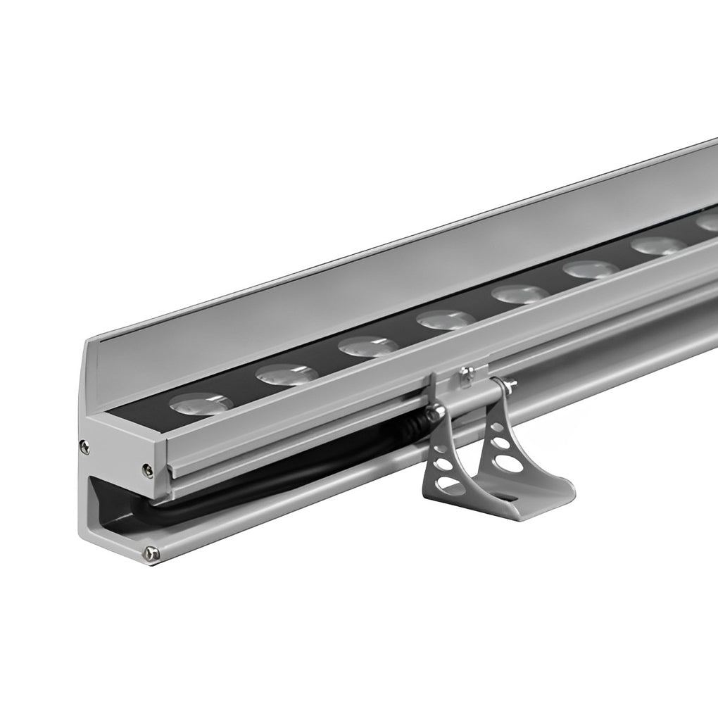 Linear LED Wall Washer Upward Outdoor Aluminum Light Hardwired — 18W 24W Warm Cool White
