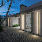Linear Outdoor Wall Sconce Minimalist LED Black Aluminum Hardwired — 40 to 80 Inch Sets