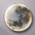 Full Moon LED Wall Lamp Dimmable 3-Step Artistic Bedroom Living Room — 9 to 15 Inch Sets