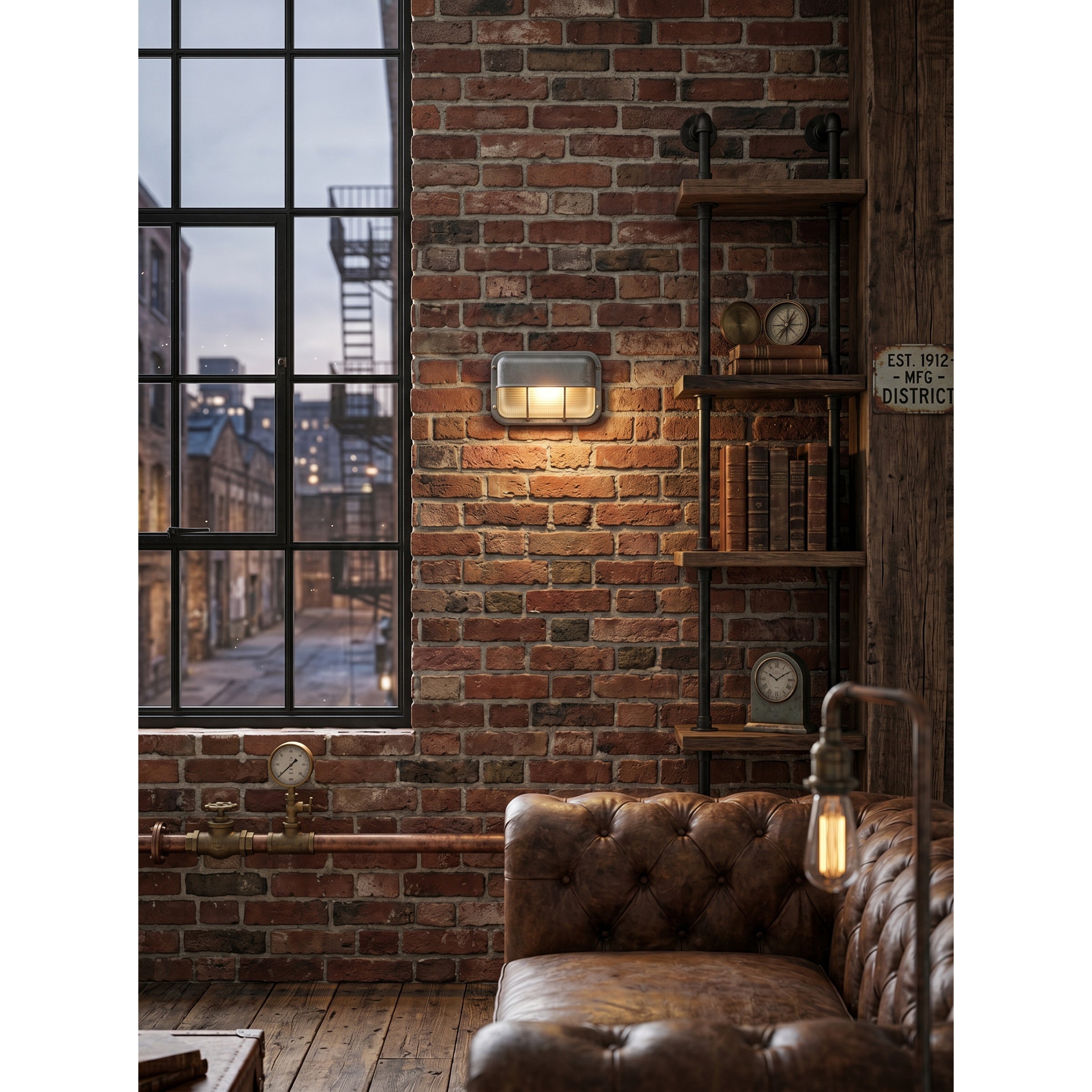 Marine Outdoor Wall Sconce Industrial Vintage Waterproof Porch Courtyard — Silver Gold Black 4 Models