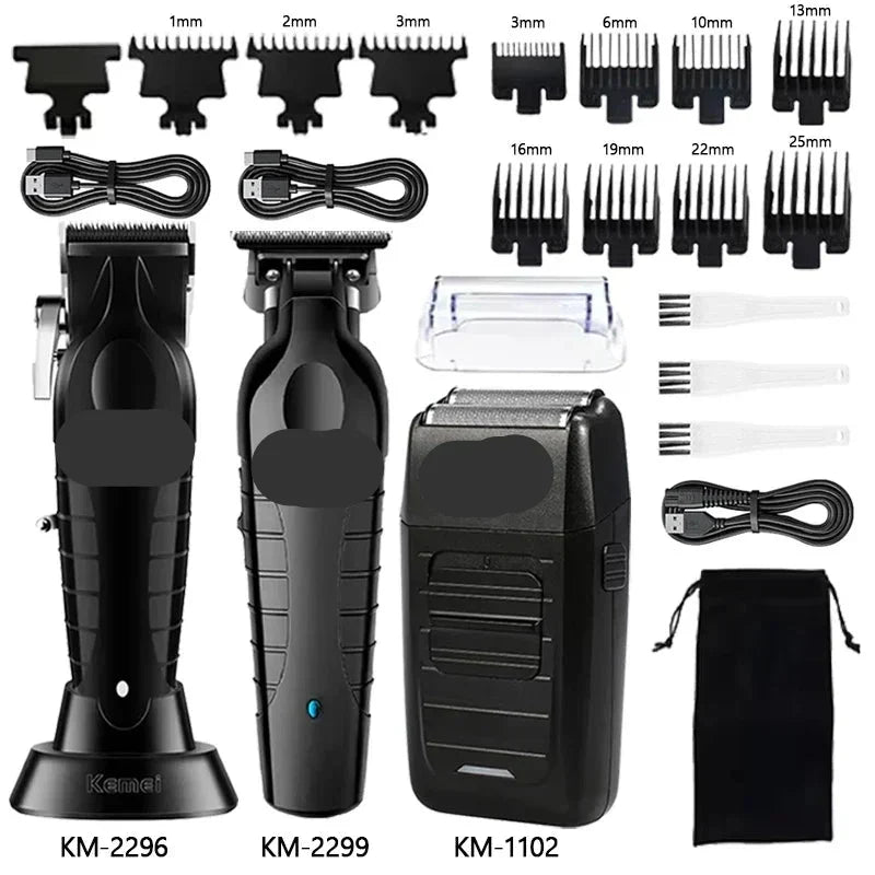 Men's Professional Electric Hair Clipper & Shaver Kit