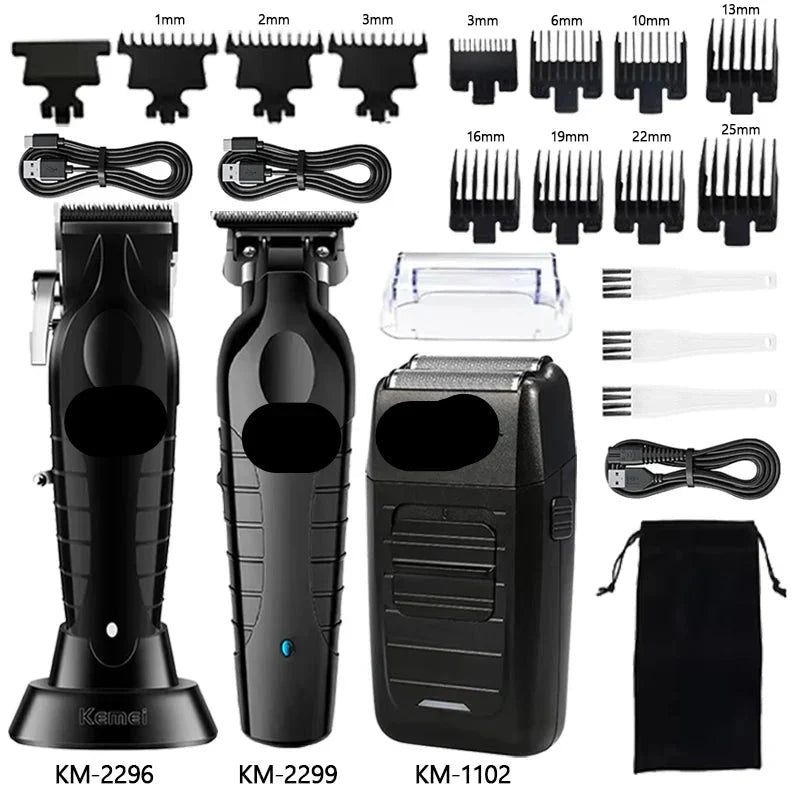 Men's Professional Electric Hair Clipper & Shaver Kit