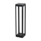 Modern Black Aluminum Solar Pathway Bollard Light IP65 Outdoor Garden Driveway — Singles to 8-Pack