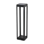 Modern Black Aluminum Solar Pathway Bollard Light IP65 Outdoor Garden Driveway — Singles to 8-Pack