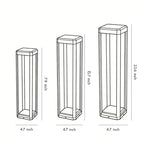 Modern Black Aluminum Solar Pathway Bollard Light IP65 Outdoor Garden Driveway — Singles to 8-Pack
