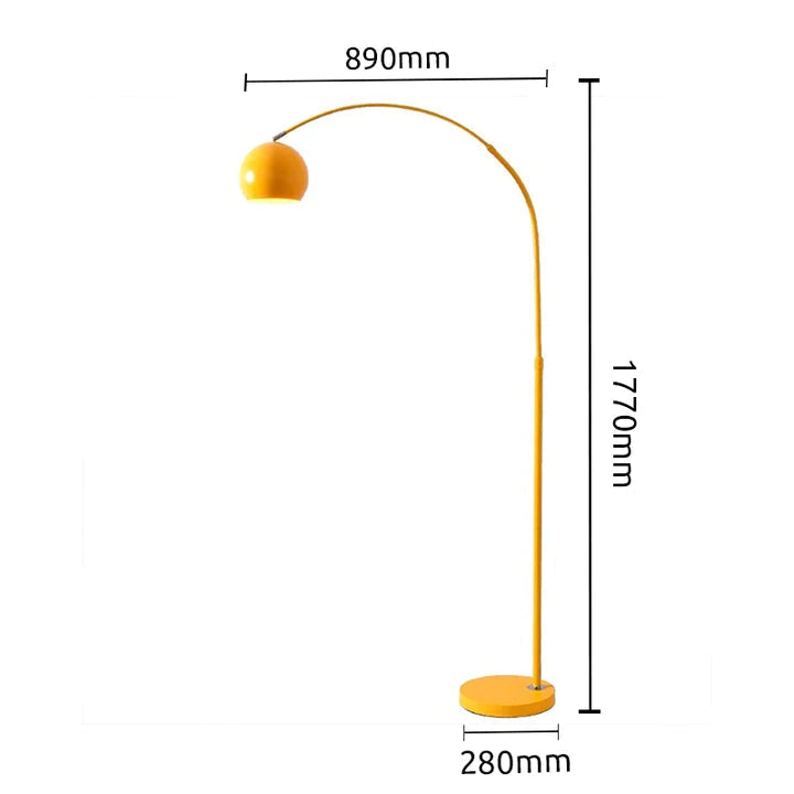 Mira Macaron Modern Fishing Arc Floor Lamp