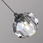 Crystal Mini Pendant Light Gold Dome Polished Dining Room Kitchen Island — Black Gold Warm White
