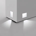 Motion Sensor LED Recessed Step Wall Sconce Minimalist Indoor Hallway Stairs — Warm Neutral Cool