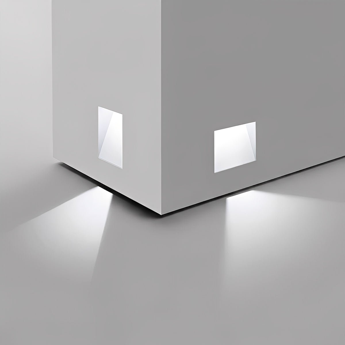 Motion Sensor LED Recessed Step Wall Sconce Minimalist Indoor Hallway Stairs — Warm Neutral Cool