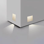 Motion Sensor LED Recessed Step Wall Sconce Minimalist Indoor Hallway Stairs — Warm Neutral Cool