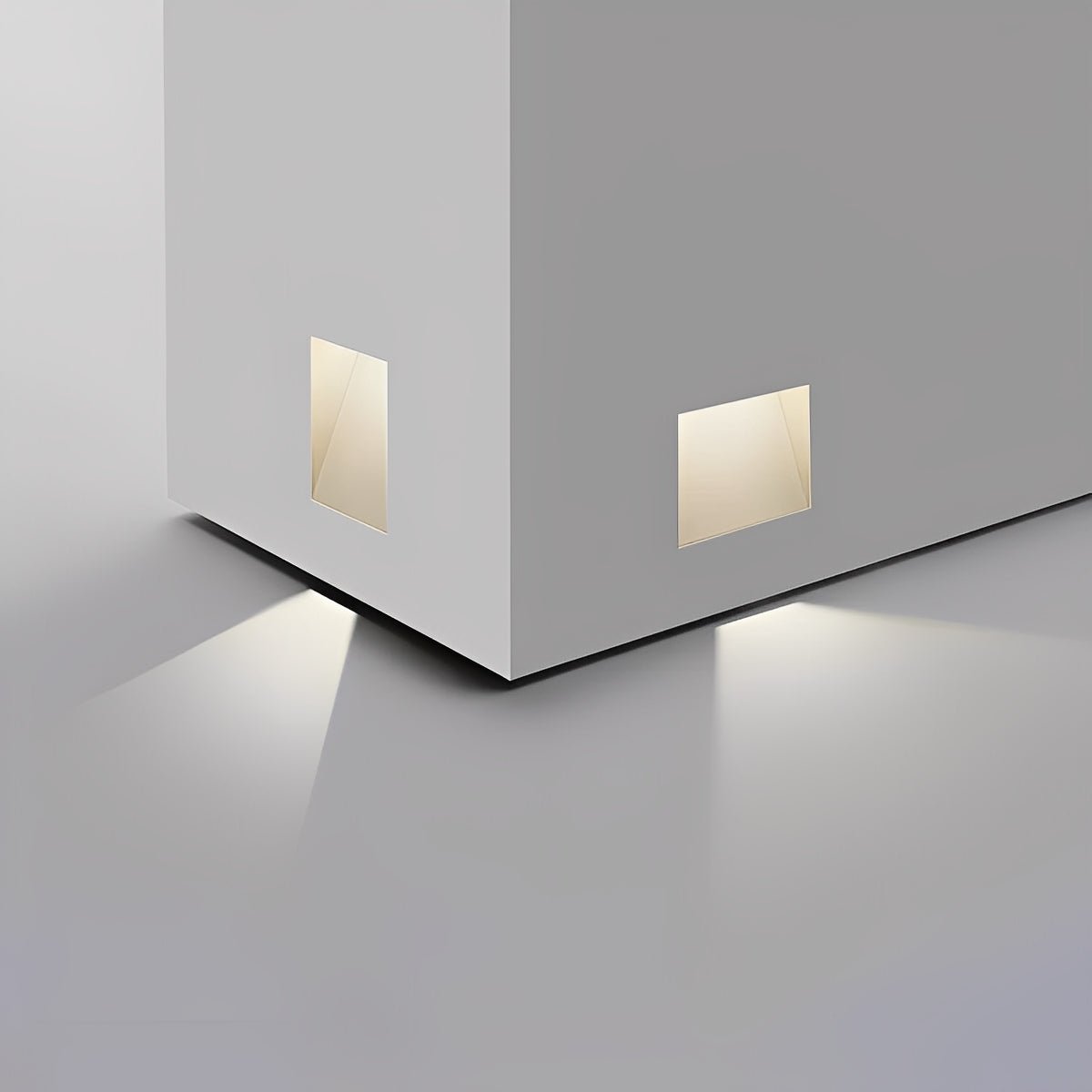 Motion Sensor LED Recessed Step Wall Sconce Minimalist Indoor Hallway Stairs — Warm Neutral Cool