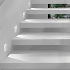 Motion Sensor LED Recessed Step Wall Sconce Minimalist Indoor Hallway Stairs — Warm Neutral Cool