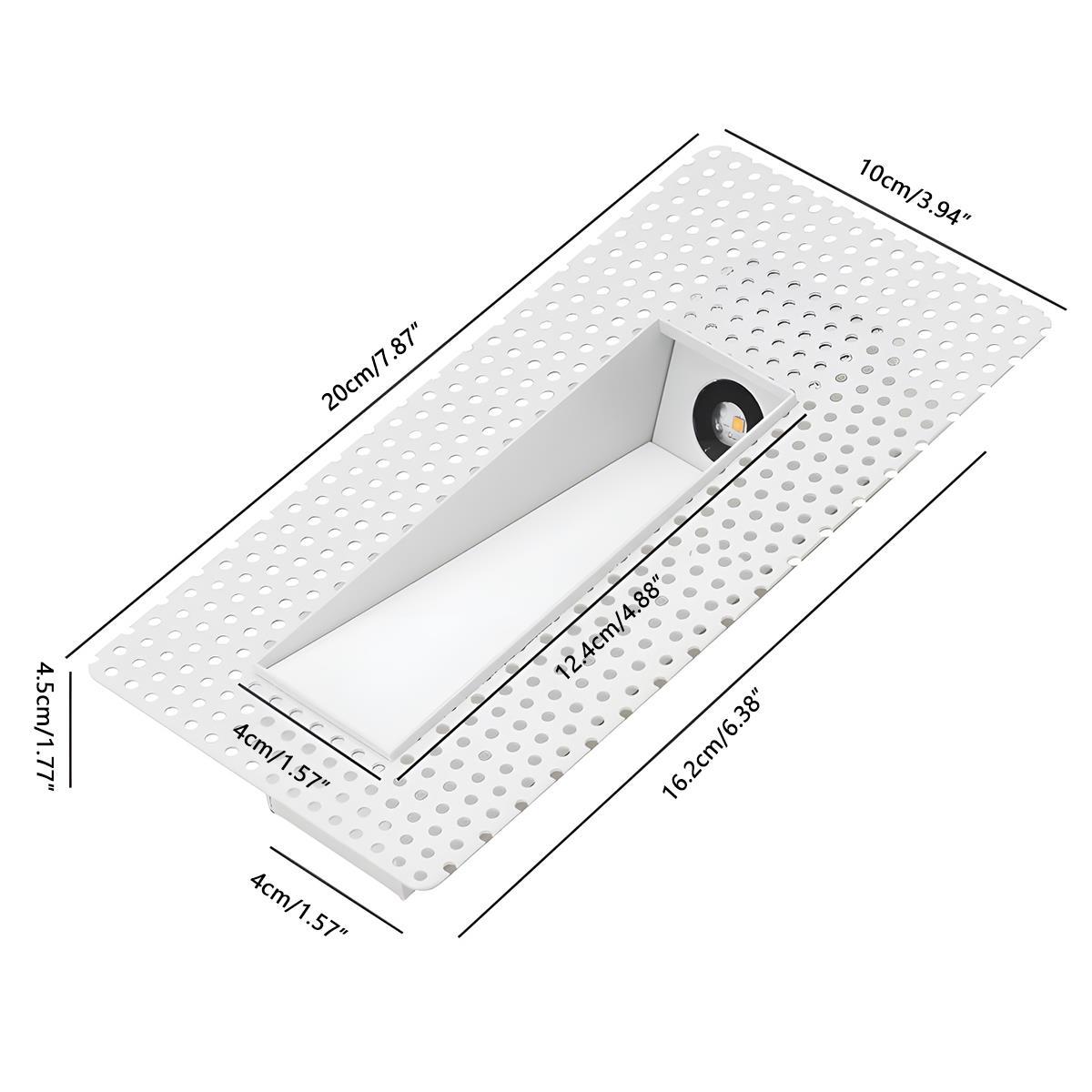 Motion Sensor LED Recessed Step Wall Sconce Minimalist Indoor Hallway Stairs — Warm Neutral Cool