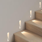 Motion Sensor LED Recessed Step Wall Sconce Minimalist Indoor Hallway Stairs — Warm Neutral Cool