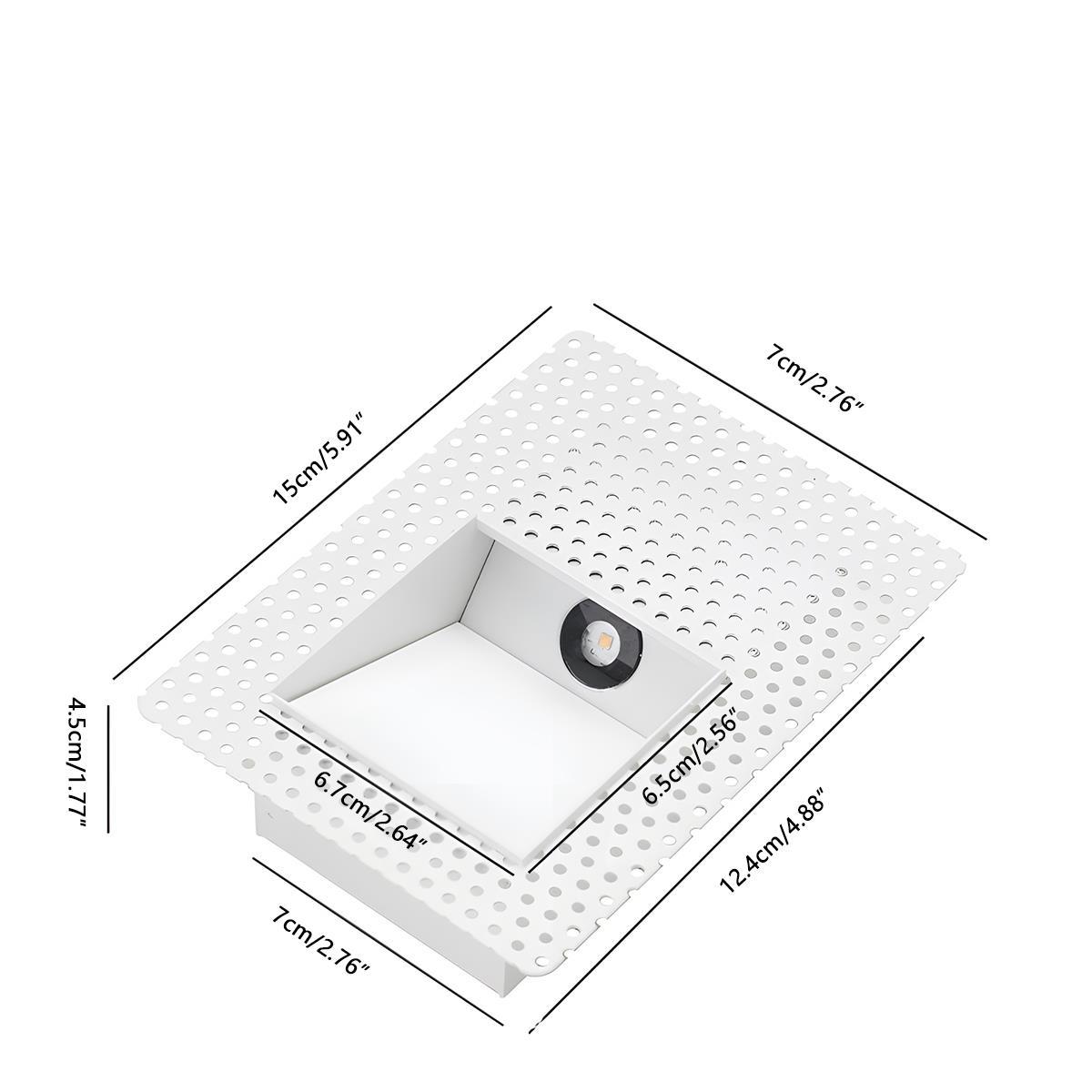 Motion Sensor LED Recessed Step Wall Sconce Minimalist Indoor Hallway Stairs — Warm Neutral Cool