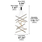 Minimalist Strip Stepless Dimming LED Black Modern Chandelier