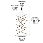 Minimalist Strip Stepless Dimming LED Black Modern Chandelier