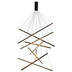 Minimalist Strip Stepless Dimming LED Black Modern Chandelier