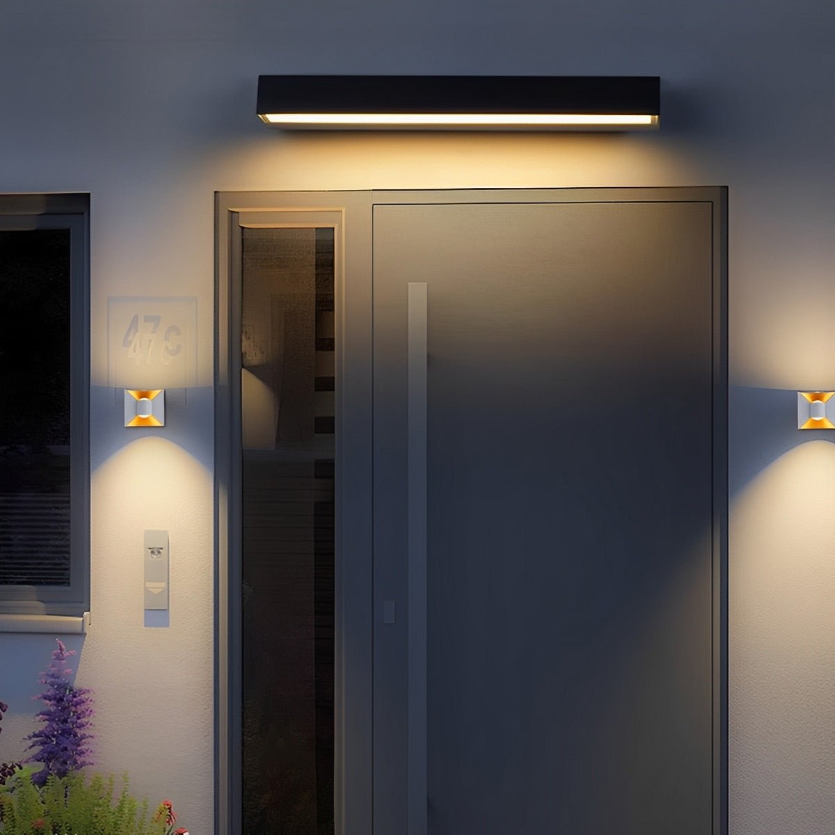 Minimalist Waterproof LED Black Modern Outdoor Wall Washer Light