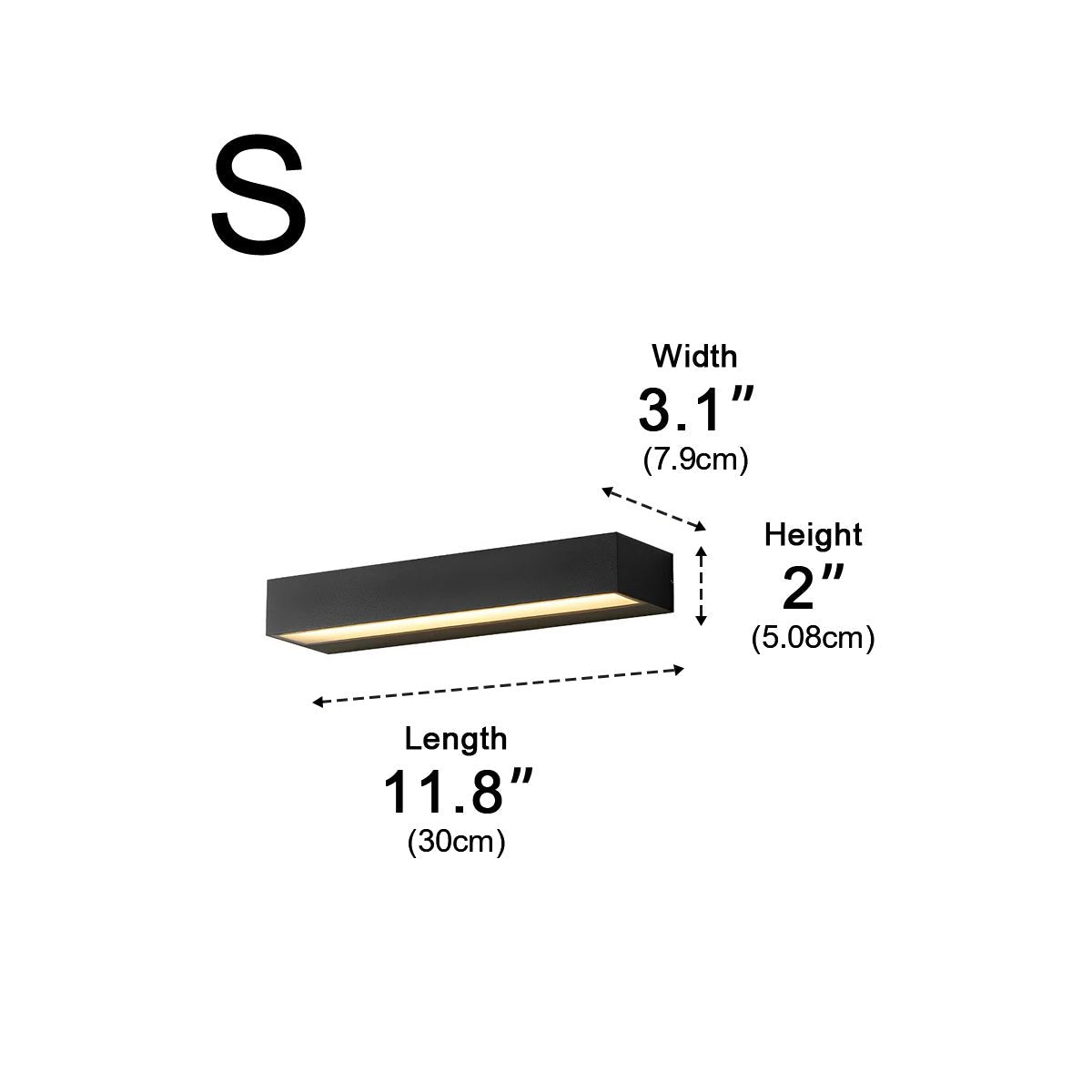 Minimalist Waterproof LED Black Modern Outdoor Wall Washer Light