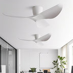 Modern 6-Speed DC Motor Ceiling Fan Reversible LED Bedroom Dining Room — 38 to 52 Inch White Black Walnut