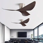 Modern 6-Speed DC Motor Ceiling Fan Reversible LED Bedroom Dining Room — 38 to 52 Inch White Black Walnut
