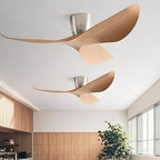 Modern 6-speed DC motor ceiling fan reversible LED bedroom dining room — 38 to 52 inch white black walnut
