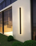 Linear Outdoor Wall Sconce Minimalist LED Black Aluminum Hardwired — 40 to 80 Inch Sets