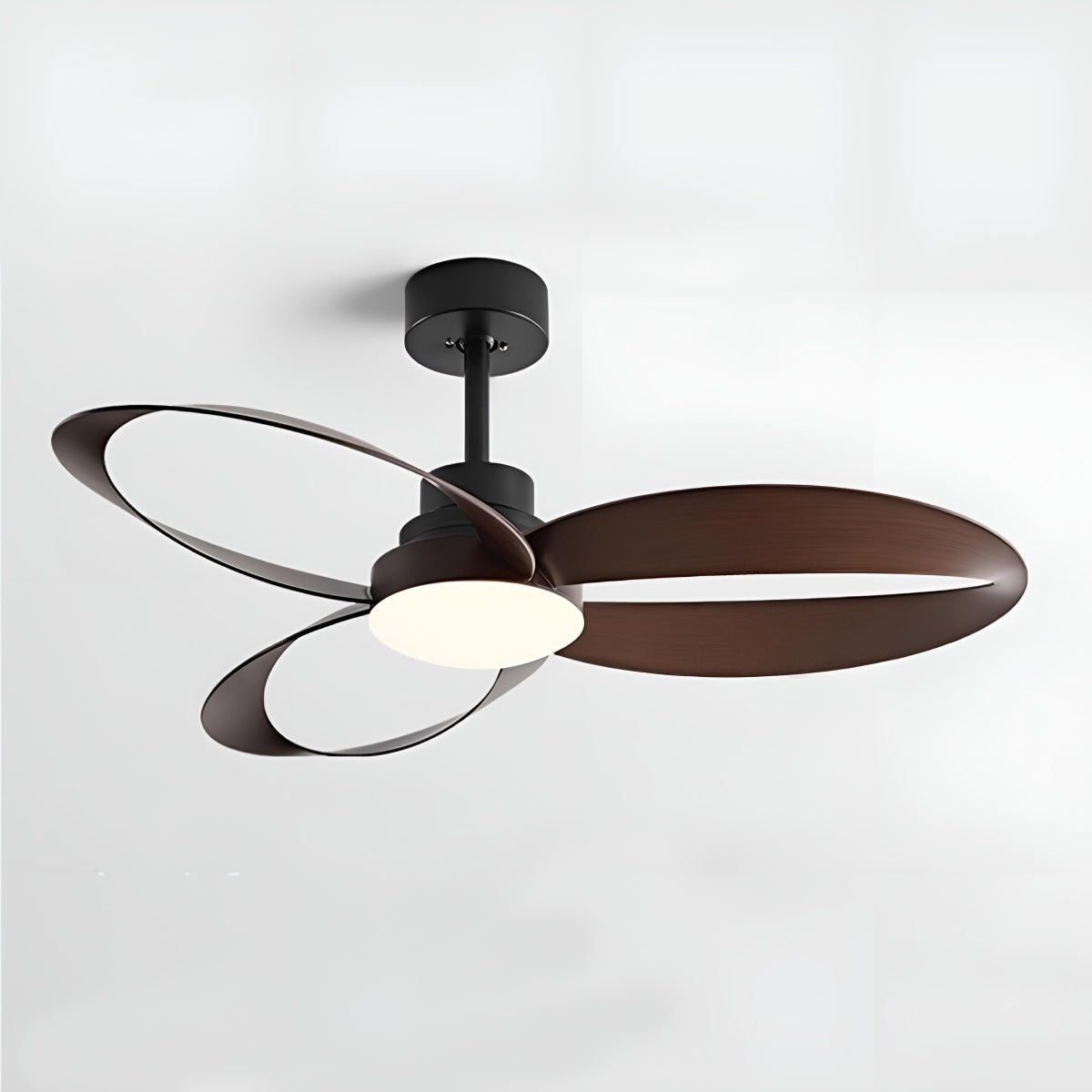 Modern Minimalist Geometric 6-Speed Ceiling Fan LED Light DC Motor Bedroom Living Room — 42 to 52 Inch